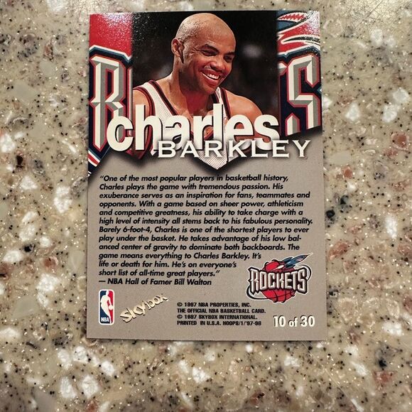 Red and White Trading Cards for Collectors of Charles Barkley talkin hoops mint - Picture 3 of 4